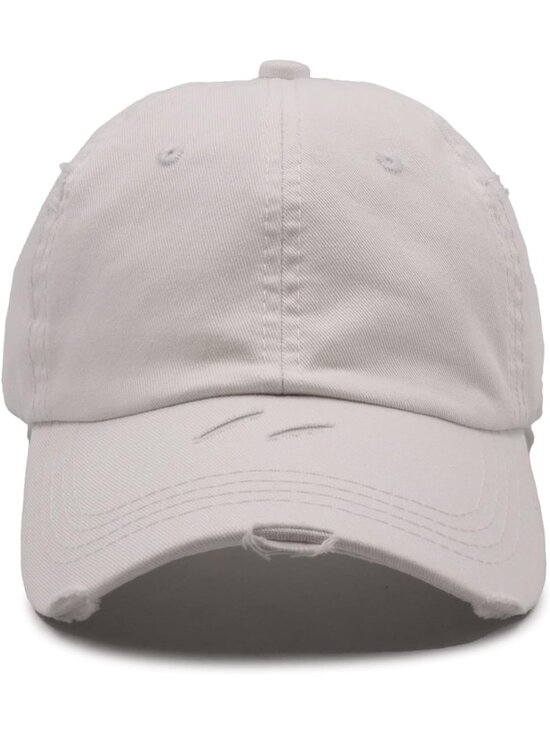 〽️Women White High Ponytail Baseball Cap Trucker Bad Hair Day Adjustable main image 4